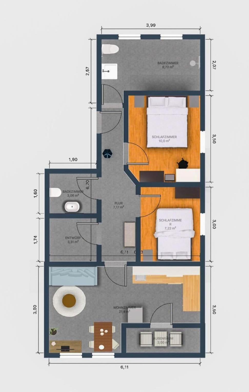 Exklusive Ferienwohnung In Lingen Holthausen 2Zim, 2Badez,Kueche,Balkon,Waschmaschine מראה חיצוני תמונה